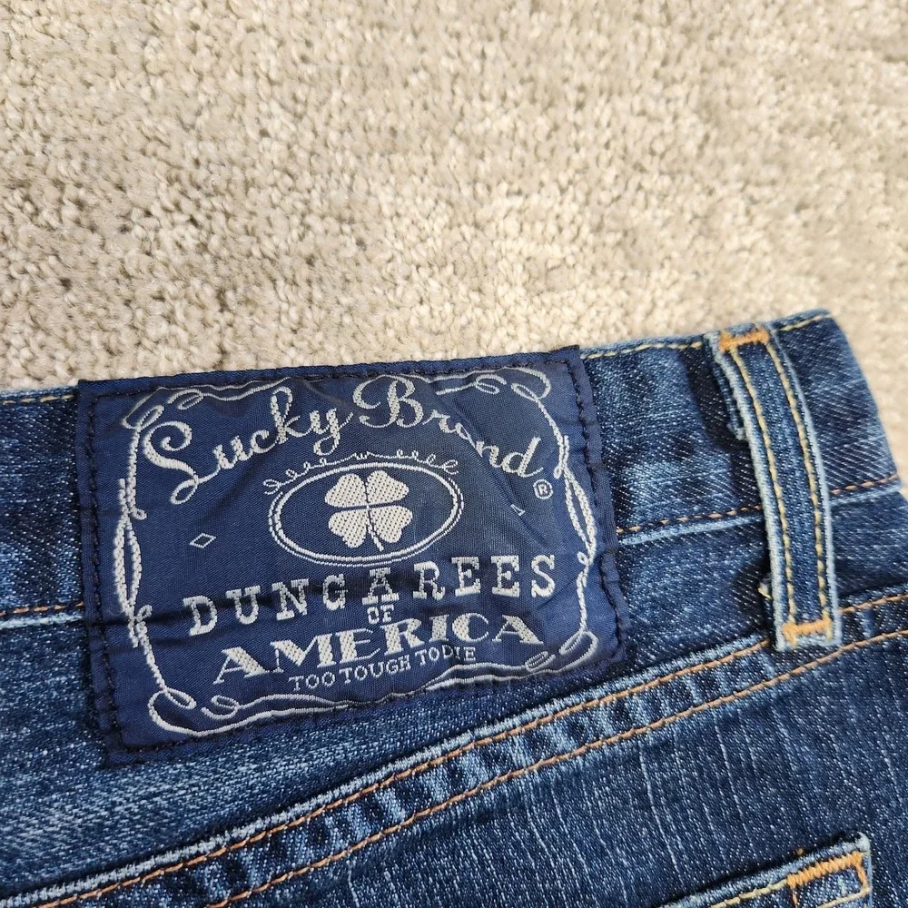 Vintage Lucky Brand Jeans Men 34x30 Relaxed Bootcut Baggy Y2K‎ Denim Dark Flight